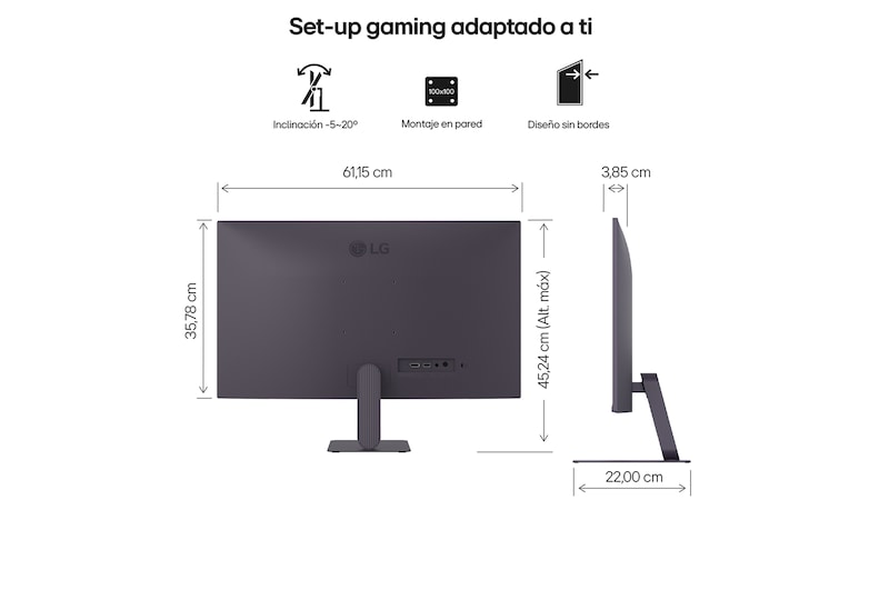 LG Monitor Gaming LG UltraGear, 27", IPS, FHD (1920x1080), 144Hz, 1 ms, 27G411AX-B.OBSPTO