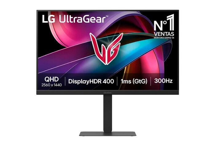 LG Monitor Gaming LG UltraGear 27", IPS QHD, 300Hz, 1ms, 27G640A-B