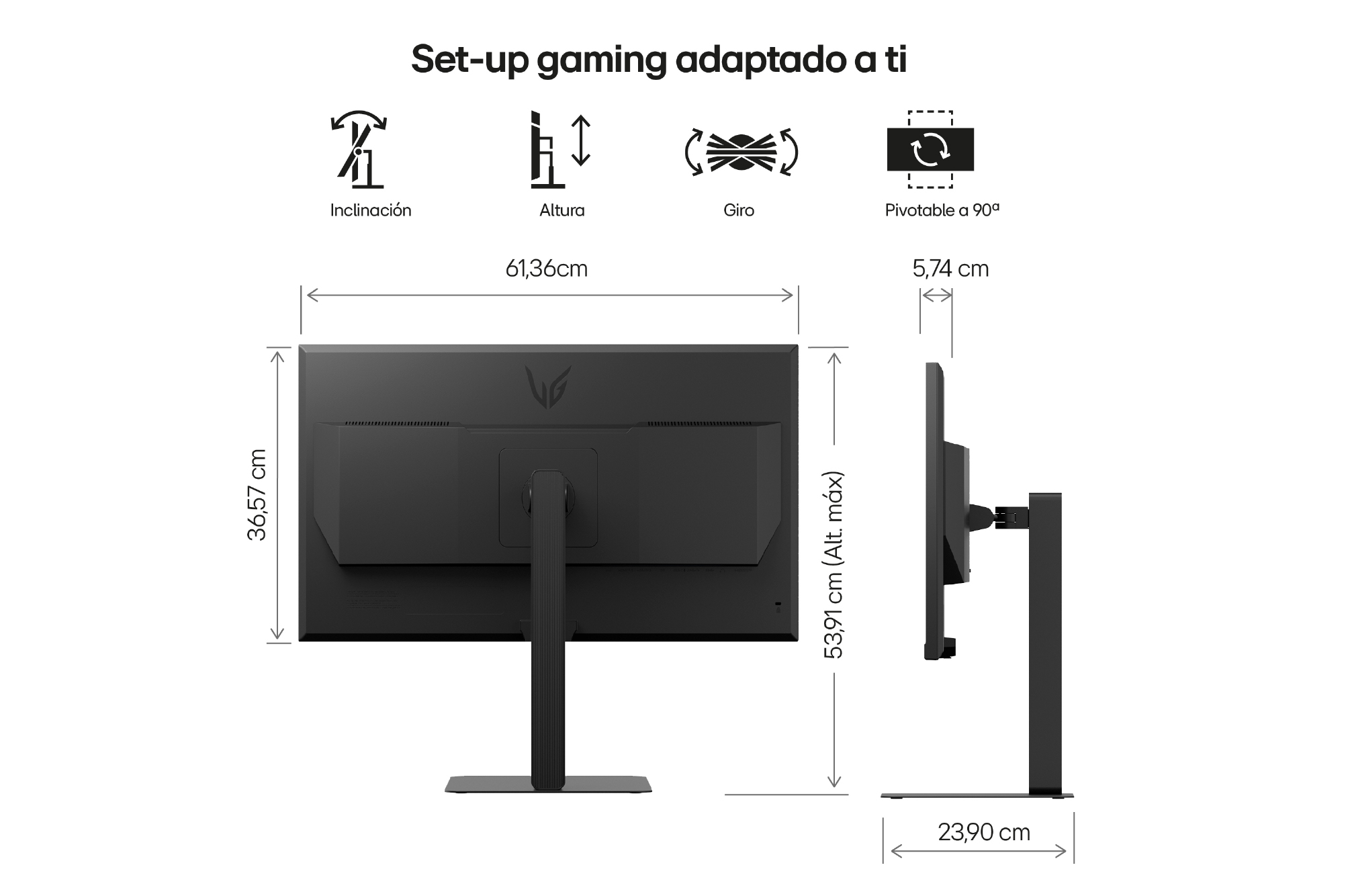 LG Outlet Monitor Gaming LG UltraGear, 27", IPS, QHD (2560X1440), 300Hz, 1 ms, 27G640A-B.OUTLET