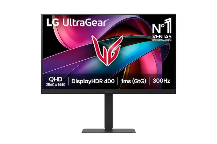 LG Outlet Monitor Gaming LG UltraGear, 27", IPS, QHD (2560X1440), 300Hz, 1 ms, 27G640A-B.OUTLET
