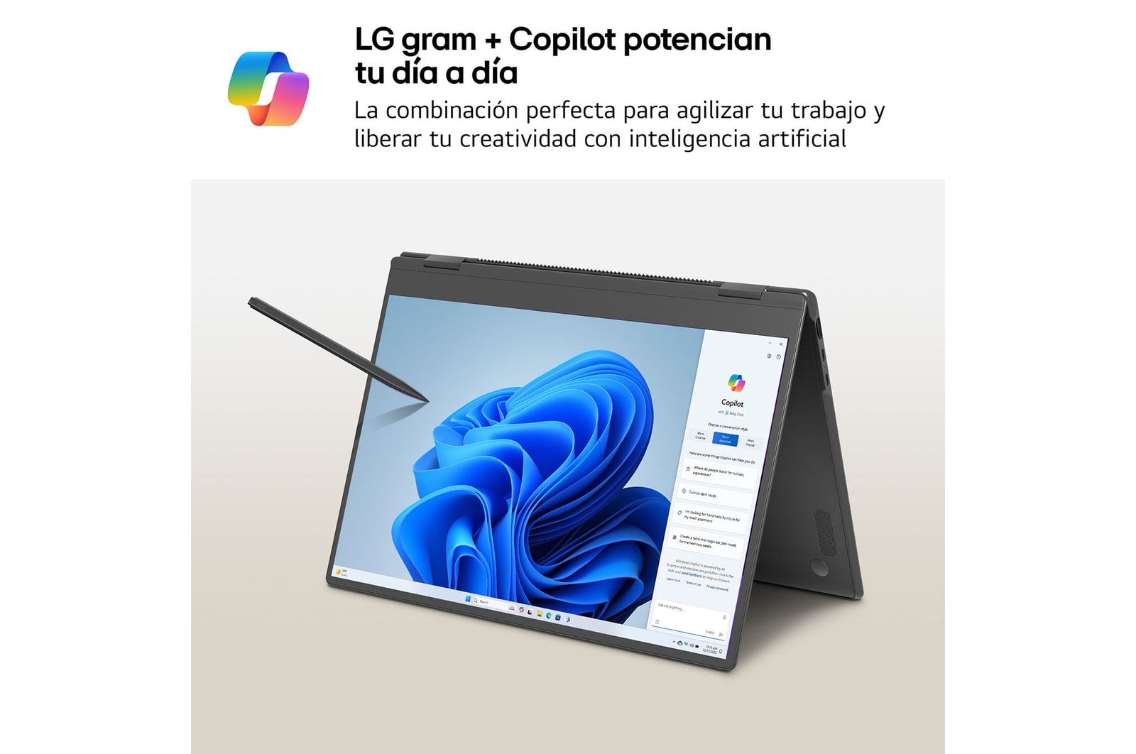 Front view with keyboard with stylus pen