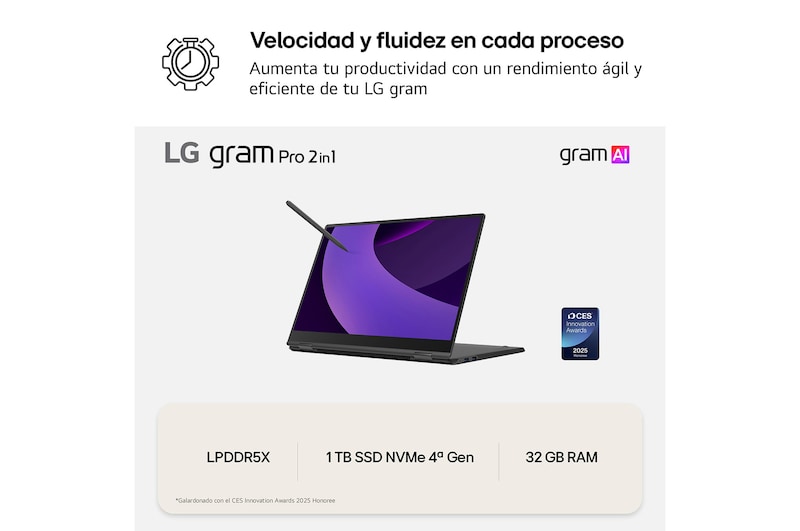 Front view of tablet mode