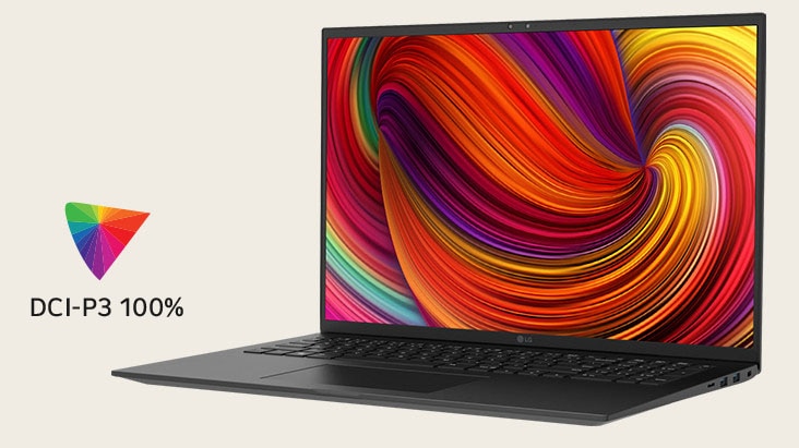Espectro de color amplio con DCI-P3 99%.