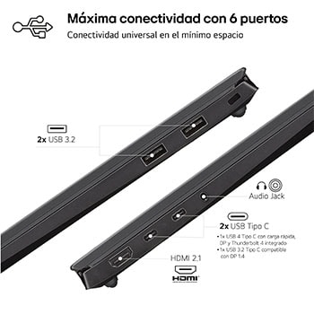 LG Portátil 14 LG gram 14Z90S, Windows 11 Home, Intel® Core™ Ultra 7, 32 GB RAM , 1TB SSD,  Pantalla IPS 1920x1200,ligero,  , 29.5 horas, AI,Negro Obsidiana, 14Z90S-G.AD78B