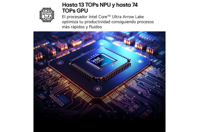 LG Portátil 16" LG gram 16Z90T, Windows 11 Home, Intel® Core™ Ultra7 , 16 GB RAM , 1TB SSD, Panel IPS (2560*1600), Ligero, 1.199 g , 22.5 h, AI,Negro, 16Z90T-G.AA78B