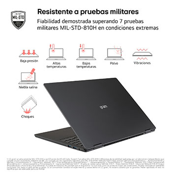 LG Portátil 16" LG gram - 16Z90TL, Windows 11, Intel® Core™ Lunar Lake, 16 GB RAM, 1 TB SSD, Panel IPS WQXGA (2560x1600), Ligero 1,2kg, 28,5 h, Negro, 16Z90TL-G.AS58B