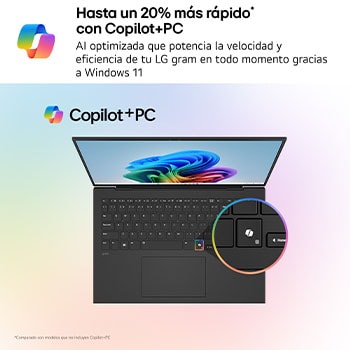 LG Portátil 16" LG gram - 16Z90TL, Windows 11, Intel<sup>®</sup> Core™ Lunar Lake, 32 GB RAM, 1 TB SSD, Panel IPS WQXGA (2560x1600), Ligero 1,2kg, 28,5 h, Negro, 16Z90TL-G.AU88B