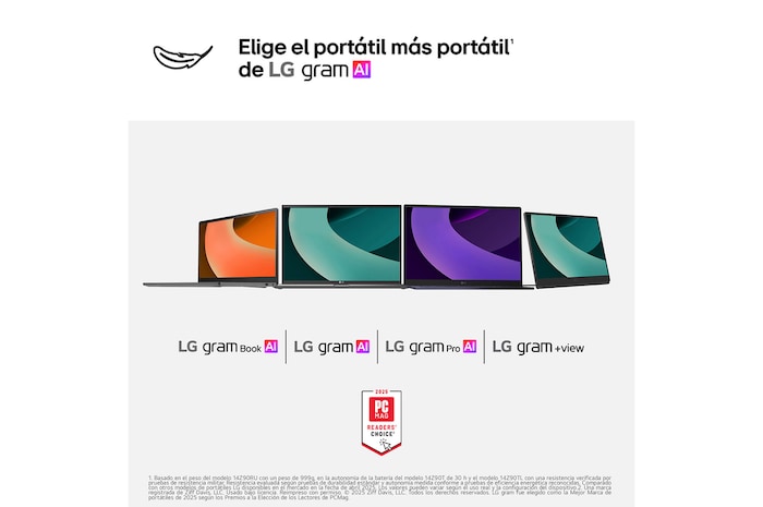 LG Portátil 17" LG gram 17Z90T, Windows 11 Home, Intel® Core™ Ultra7 , 16 GB RAM , 1TB SSD,  Panel IPS (2560*1600), Ligero, 1.350 g , 20 h,  AI,Gris carbón, 17Z90T-G.AA7LB