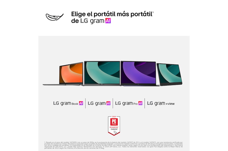 LG Portátil 17" LG gram 17Z90T, Windows 11 Home, Intel® Core™ Ultra7 , 16 GB RAM , 1TB SSD,  Panel IPS (2560*1600), Ligero, 1.350 g , 20 h,  AI,Gris carbón, 17Z90T-G.AA7LB