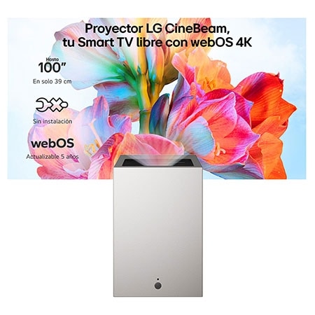 Proyector - LG PU615U, 3840 x 2160 píxeles, 20.000 h, UHD 4K, Plateado