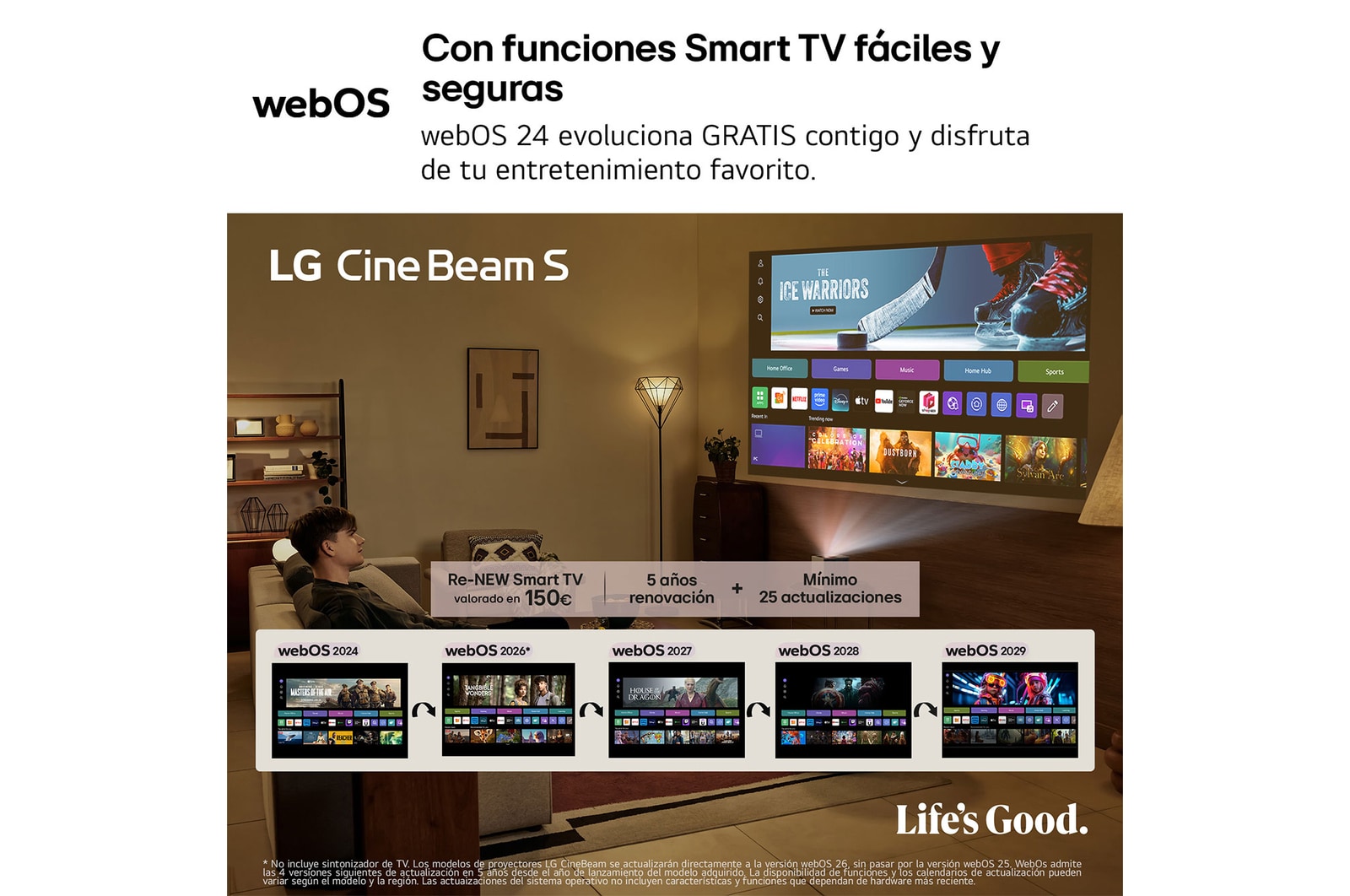 Proyector LG CineBeam - TV faciles seguaras