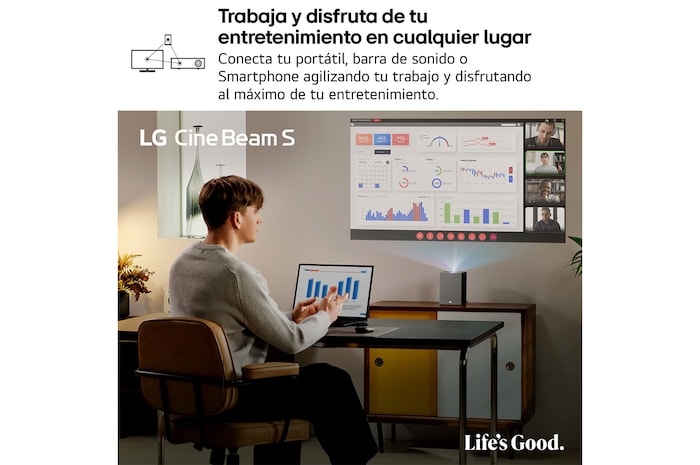 Proyector LG CineBeam - en cualquler lugar
