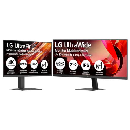 Setup Monitor Office LG 4K, 27" + LG UltraWide 29'' - 27U73-29U51.SET