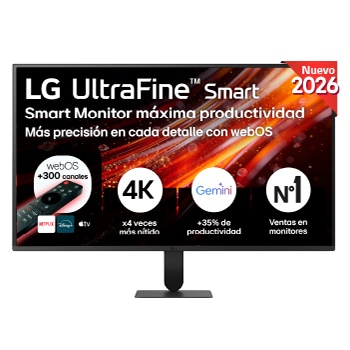 Vista frontal de LG Smart Monitor Ultrafine 31,5 '',webOS, UHD, VA 32U701SB-B