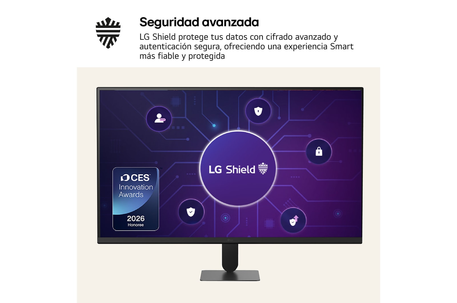 LG Smart Monitor with immersive audio visualization.