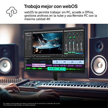 LG Smart Monitor with streaming apps interface.