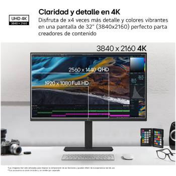 Monitor LG UltraFine 31,5'' , UHD (3840 x 2160), VA,altura ajustable