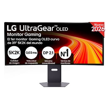 Vista frontal de Monitor Gaming LG UltraGear OLED 38.6'' , 5K2K, 165 Hz 39GX950B-B