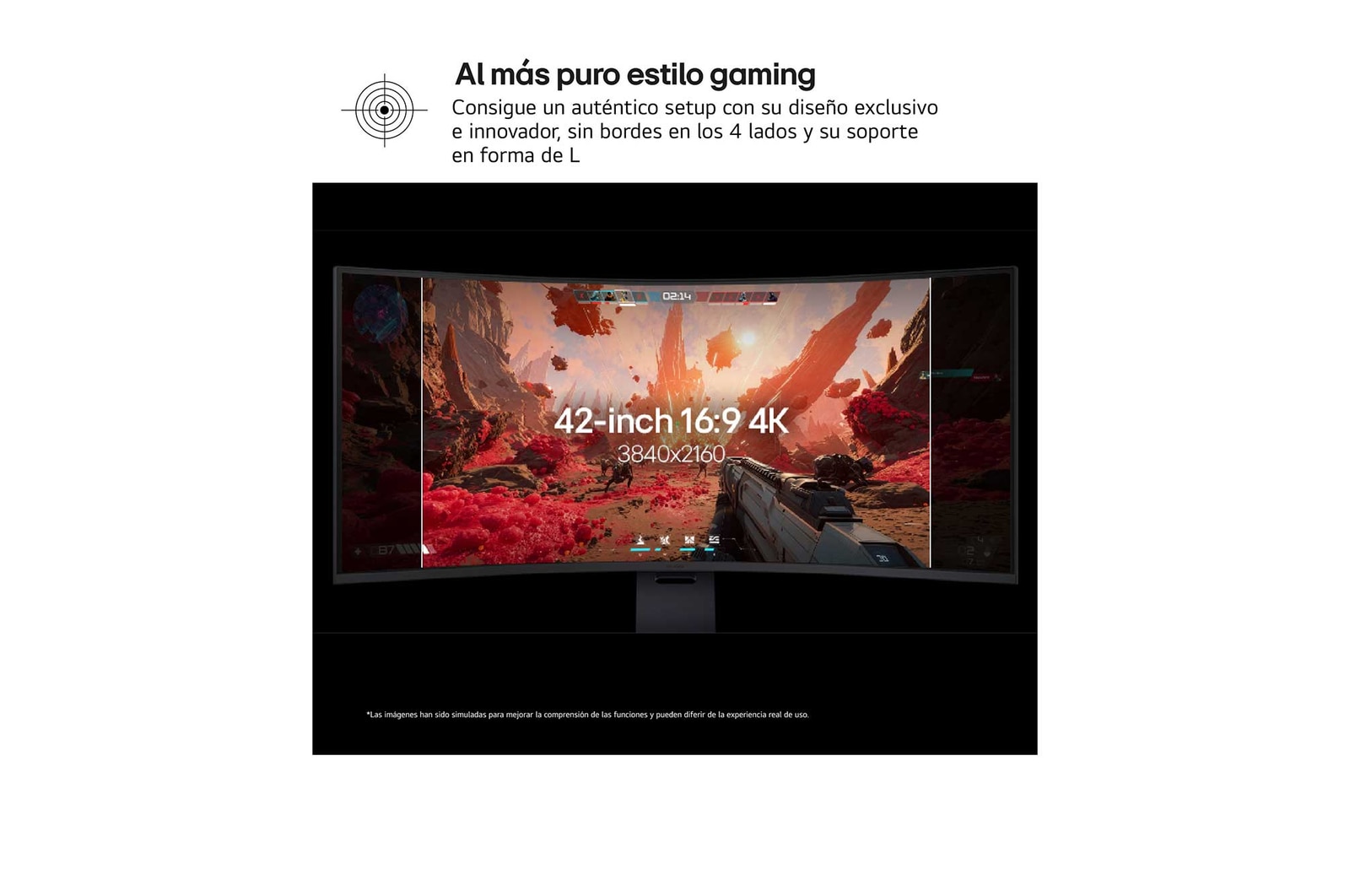 Top view of a 52-inch UltraGear evo G9, 5K2K 240Hz Gaming Monitor with left swivel (52G930B)