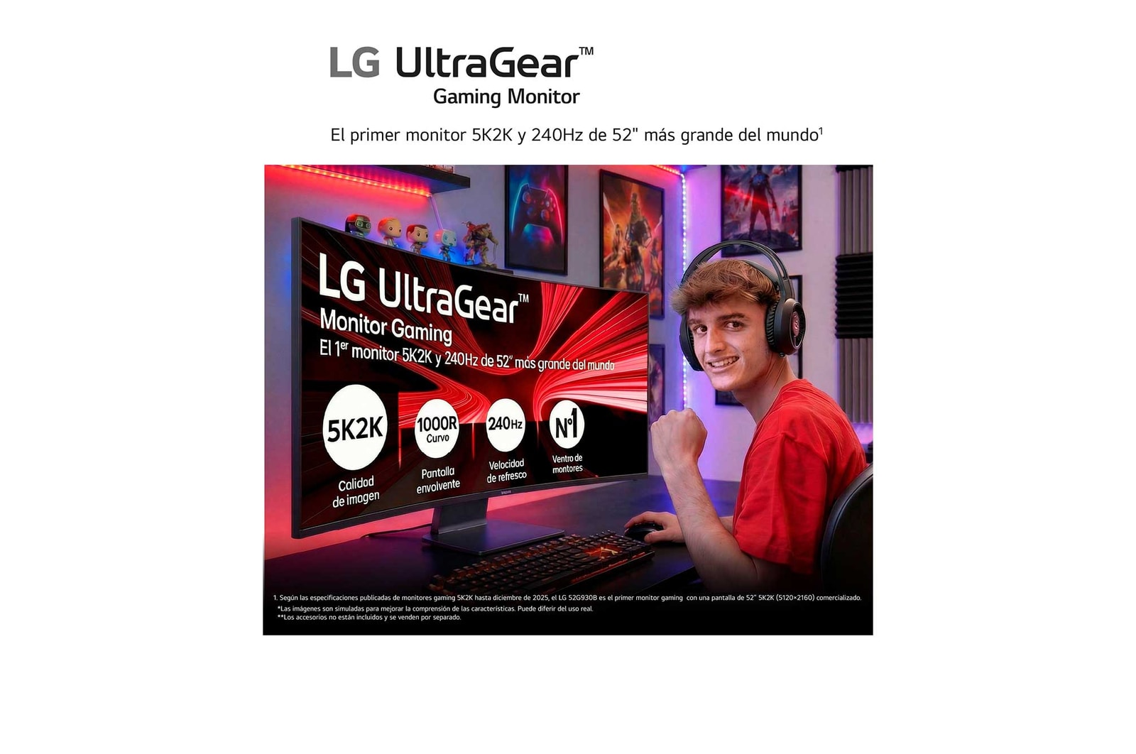 'Rear close-up view of the connectivity ports on a 52-inch UltraGear evo G9, 5K2K 240Hz Gaming Monitor (52G930B)