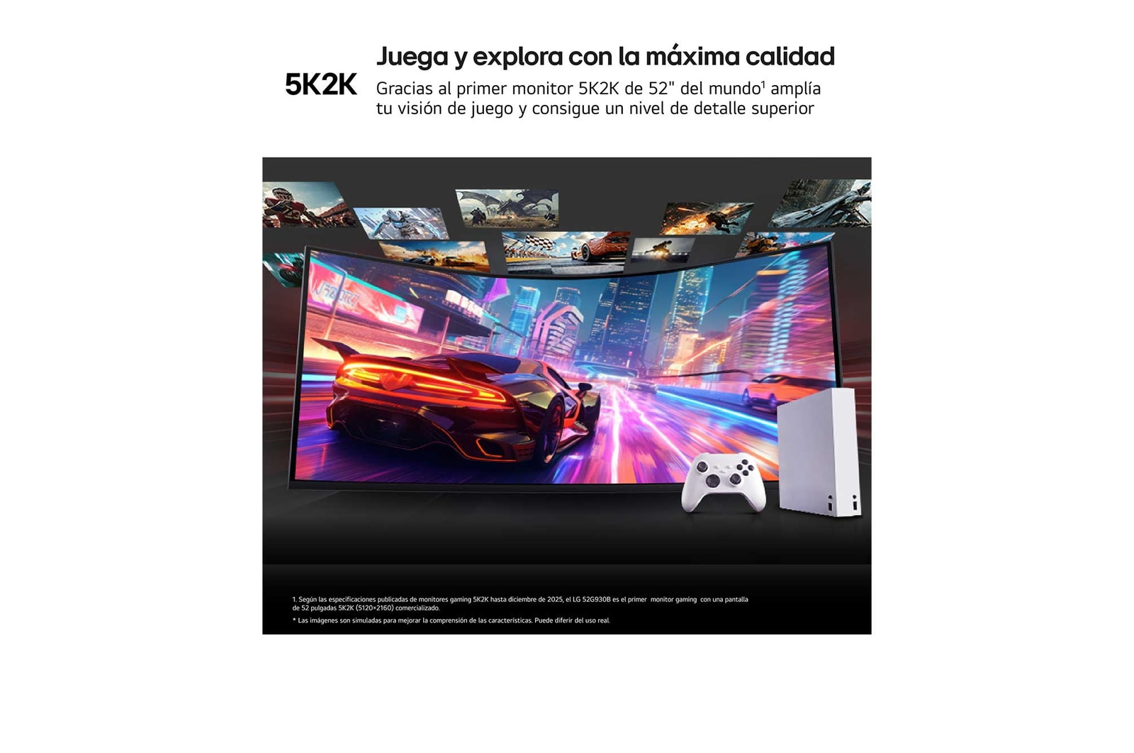 Right side view of a 52-inch UltraGear evo G9, 5K2K 240Hz Gaming Monitor with tilt adjustment  (52G930B)