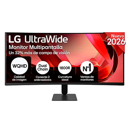Monitor LG UltraWide 21:9 , 34'' , VA, WQHD, curvo 1800R - 34U601BX-B.OBSPTO