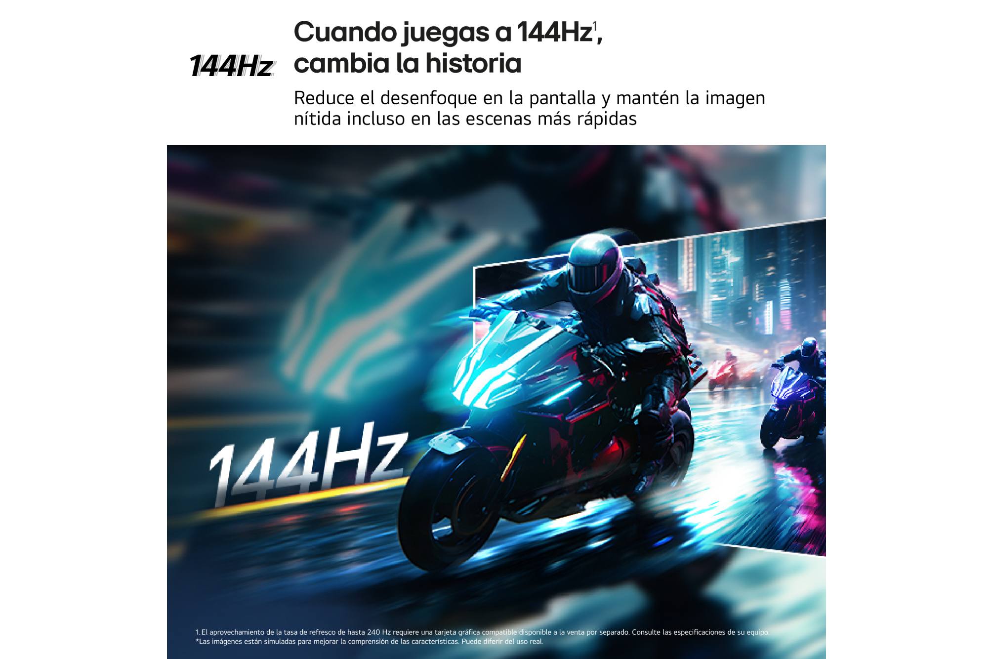 Monitor LG 34U640B-B 144Hz para imagen fluida