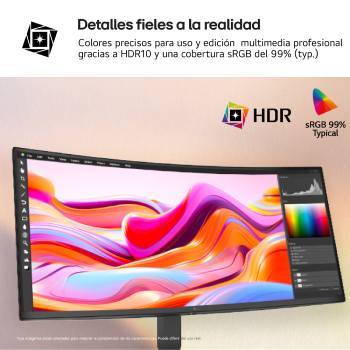 Monitor display showcasing 21:9 wide aspect ratio