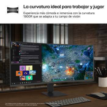 Monitor display showcasing 21:9 wide aspect ratio
