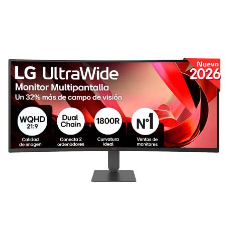 Outlet Monitor LG UltraWide 21:9 , 34'' , VA, WQHD, curvo 1000R, USB-C - 34U640B-B.OUTLET