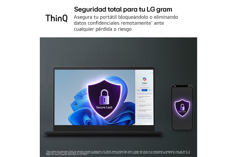 A multi-device connectivity scene showing LG gram Link in use across different platforms. A desktop monitor, laptop, tablet, and smartphone display the same photo gallery interface, illustrating seamless device synchronization across iOS, Android, and webOS environments.