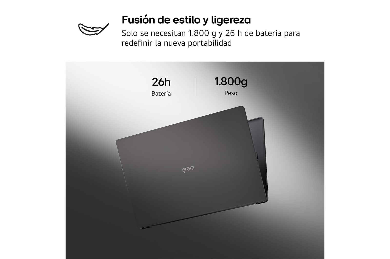 An LG gram Pro laptop displayed at an angled position on a dark background, emphasizing its lightweight 1,199 g body designed for a 16-inch size. A MIL-STD-810H badge is shown, indicating that the device has passed seven military-grade durability tests.