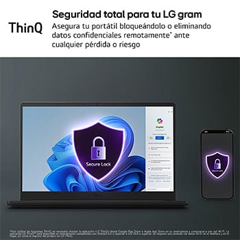 A multi-device connectivity scene showing LG gram Link in use across different platforms. A desktop monitor, laptop, tablet, and smartphone display the same photo gallery interface, illustrating seamless device synchronization across iOS, Android, and webOS environments.