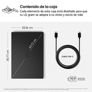 A dimension diagram of the LG gram Pro laptop showing its physical size and weight. The image displays a width of 358 mm, depth of 252 mm, diagonal length of 406 mm, thickness ranging from 12.4 mm to 12.8 mm, and a weight of 1,199 g.