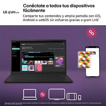 Portátil 14 " LG gram 14Z90U, Windows 11 Home, Intel® Core™ Ultra 7, 32 GB RAM, 512 GB SSD, Intel® graphics (4Xe), Pantalla IPS (1920*1200), ligero, 1,120 g, 36.5 horas, AI, Negro