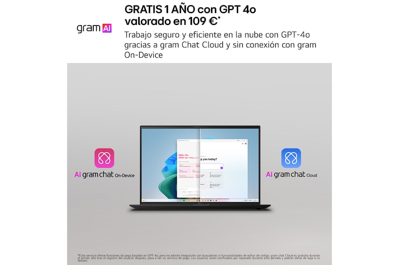 Portátil 14 " LG gram 14Z90U, Windows 11 Home, Intel® Core™ Ultra 7, 32 GB RAM, 1 TB SSD, Intel® graphics (4Xe), Pantalla IPS (1920*1200), ligero, 1,120 g, 36.5 horas, AI, Negro