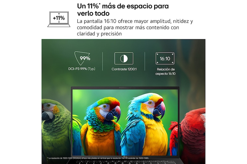 Portátil 14 " LG gram 14Z90U, Windows 11 Home, Intel® Core™ Ultra 7, 32 GB RAM, 1 TB SSD, Intel® graphics (4Xe), Pantalla IPS (1920*1200), ligero, 1,120 g, 36.5 horas, AI, Negro