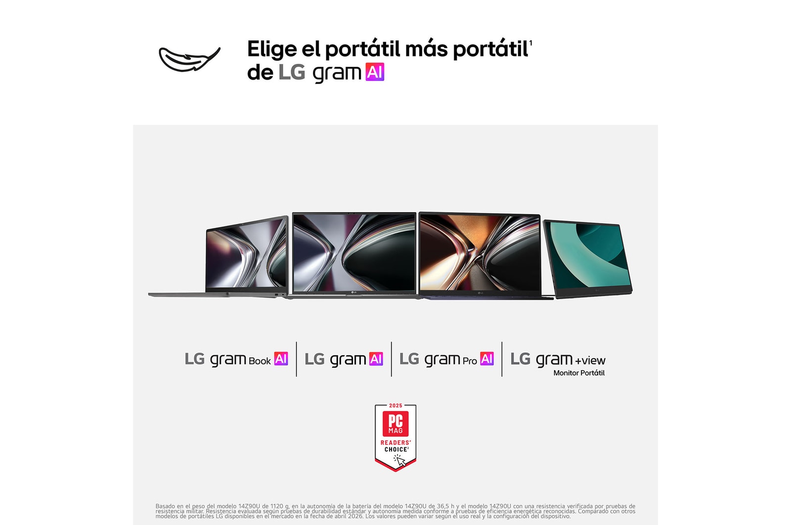 Portátil 14 " LG gram 14Z90U, Windows 11 Home, Intel® Core™ Ultra 7, 32 GB RAM, 1 TB SSD, Intel® graphics (4Xe), Pantalla IPS (1920*1200), ligero, 1,120 g, 36.5 horas, AI, Negro