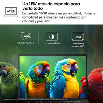 Portátil 14 " LG gram 14Z90U, Windows 11 Home, Intel® Core™ Ultra 7, 32 GB RAM, 1 TB SSD, Intel® graphics (4Xe), Pantalla IPS (1920*1200), ligero, 1,120 g, 36.5 horas, AI, Negro