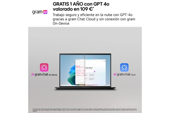 'The image shows an open gram laptop displaying data dashboards on the screen, with “32 hrs” and “72Wh” shown beneath the product to highlight long battery life.