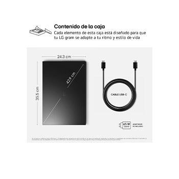 LG Portátil 16" LG gram 16Z90TL, Copilot+ PC, Windows 11 Pro, Intel® Core™ Ultra 7, 32 GB RAM, 512 GB SSD, Panel IPS WQXGA (2560x1600), Ligero 1,2kg, 28,5 h, Negro, 16Z90TL-V.AZ85BN