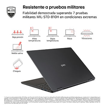 Portátil 16" LG gram 16ZD90TL, Intel® Core™ Ultra 7, 32 GB RAM, 512 GB SSD, Panel IPS WQXGA (2560x1600), Ligero 1,2kg, 28,5 h, Negro