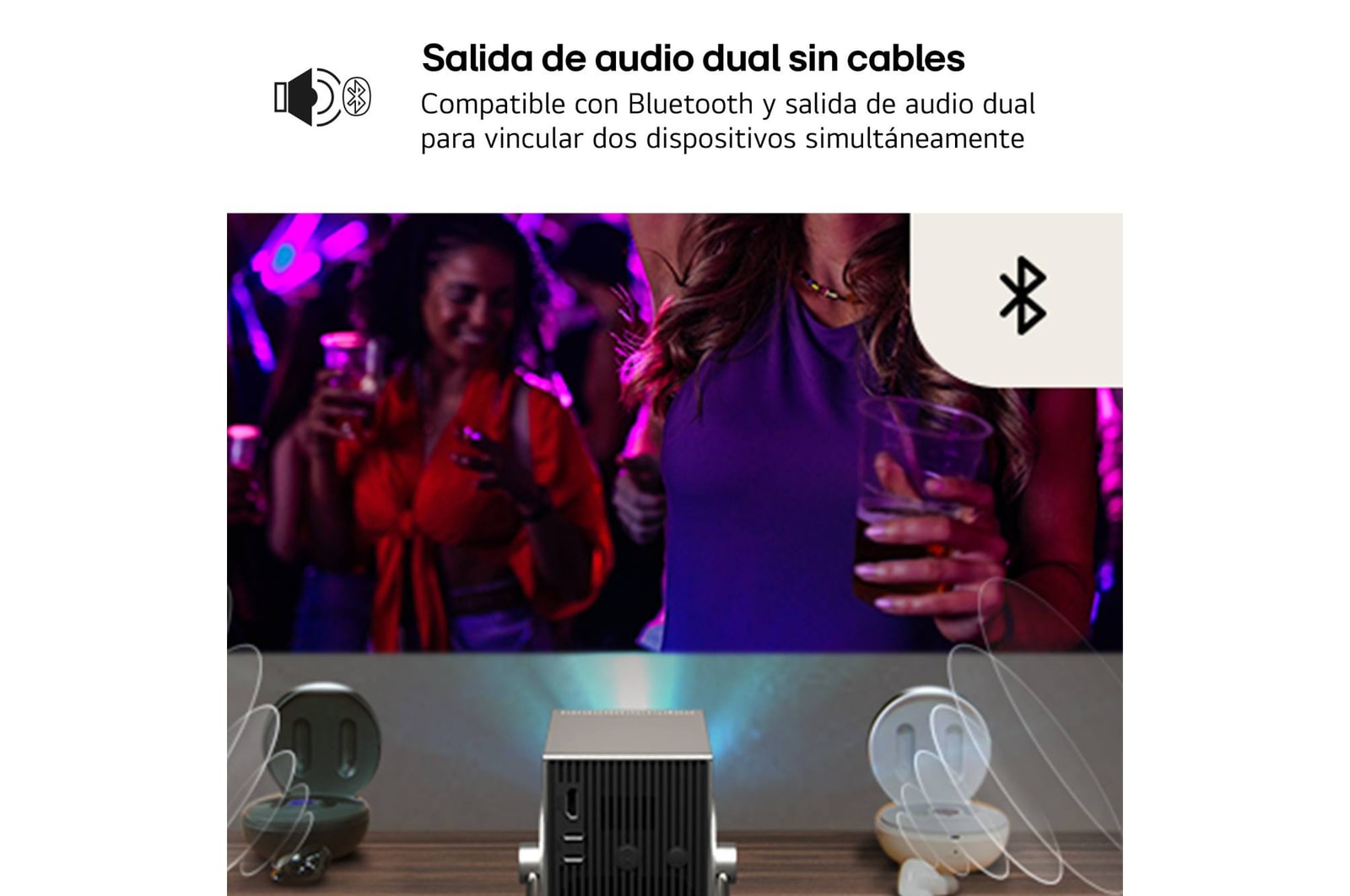 LG CineBeam Q | 4K UHD hasta 120" calibración automática | SmartTV con webOS | Láser RGB con 600 lúmenes | Ligero, 1.49 kg, PU600U