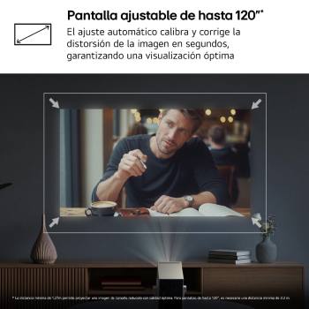 LG CineBeam Q | 4K UHD hasta 120" calibración automática | SmartTV con webOS | Láser RGB con 600 lúmenes | Ligero, 1.49 kg, PU600U