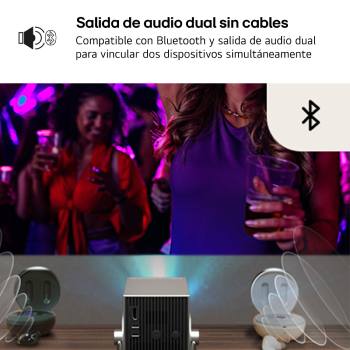 LG CineBeam Q | 4K UHD hasta 120" calibración automática | SmartTV con webOS | Láser RGB con 600 lúmenes | Ligero, 1.49 kg, PU600U