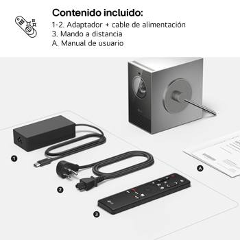 LG CineBeam Q | 4K UHD hasta 120" calibración automática | SmartTV con webOS | Láser RGB con 600 lúmenes | Ligero, 1.49 kg, PU600U