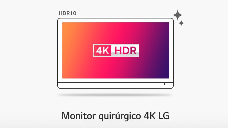 El monitor quirúrgico 4K dispone de HDR10 para mostrar las imágenes HDR de manera nítida.