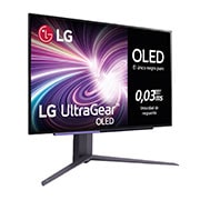Vista frontal de LG UltraGear™ de 27 pulgadas Monitor Gaming OLED QHD de 240Hz | 0.03ms de tiempo de respuesta, Compatible con G-SYNC®, FreeSync™ Premium Pro 27GS95QW-B.EEU