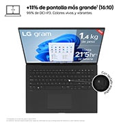 LG gram de 17 pulgadas Laptop Ligero de 16GB RAM Intel® Core™ Ultra 7 | Windows 11, Pantalla IPS Antirreflejo, 17Z90S-G.AA75B