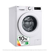 LG Lavadora inteligente AI Direct Drive,  Vapor,  9kg ,  1400rpm Un 10% más eficiente que A, Serie 500, F4WR5009A3W